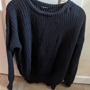 Navy blue American apparel fisherman sweater
